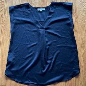 LOFT Black V-Neck Blouse